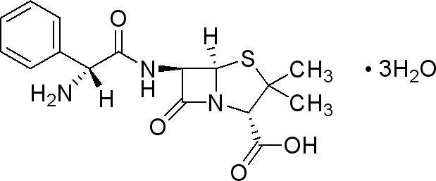 氨苄青霉素 ;氨苄西林三水  cas号: 7177-48-2  分子式: c