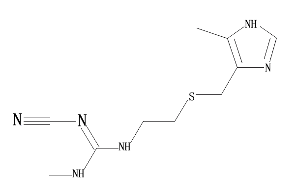 cimetidine 别名: 西咪替丁  cas号: 51481-61-9  物化性质:   分子式