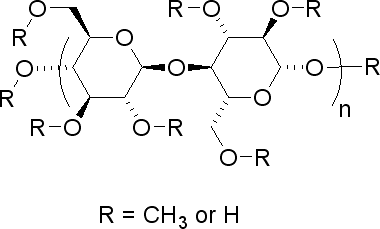 纤维素甲醚,纤维素甲基醚  cas号: 9004-67-5  物化性质: 分子式