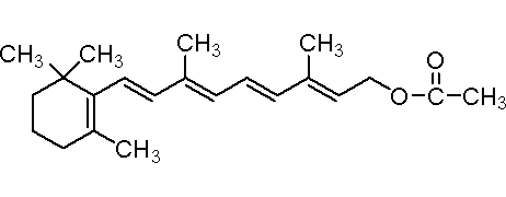 视黄醇乙酸酯,维生素a醋酸酯  cas号: 127-47-9  分子式: c