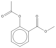 乙酰水杨酸甲酯         methyl acetylsalicylate 分子式: c 10h 10o